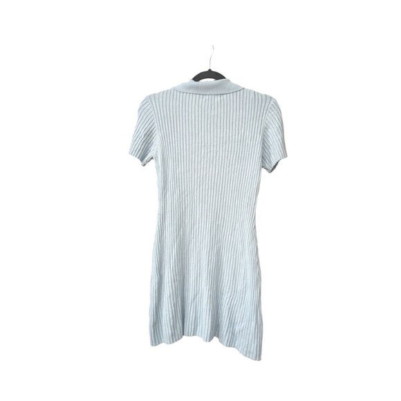 UO Urban Outfitters Medium Women Dale Ribbed Bodycon Polo Dress Short Sleeve PS8 - Picture 2 of 3